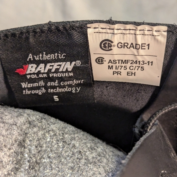 Baffin Black Men's Boots steel toe - Picture 10 of 15